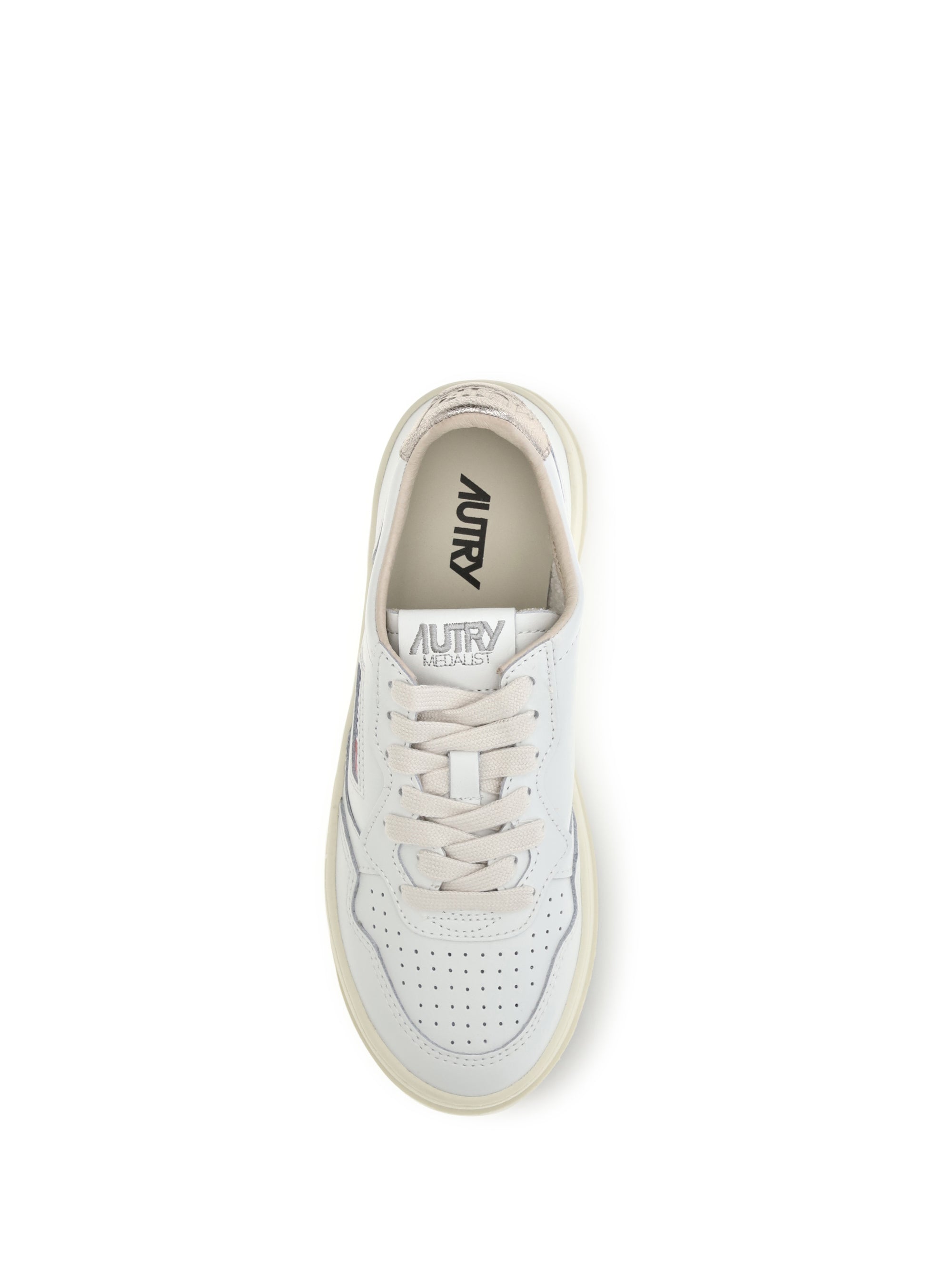 medalist platform leather sneakers