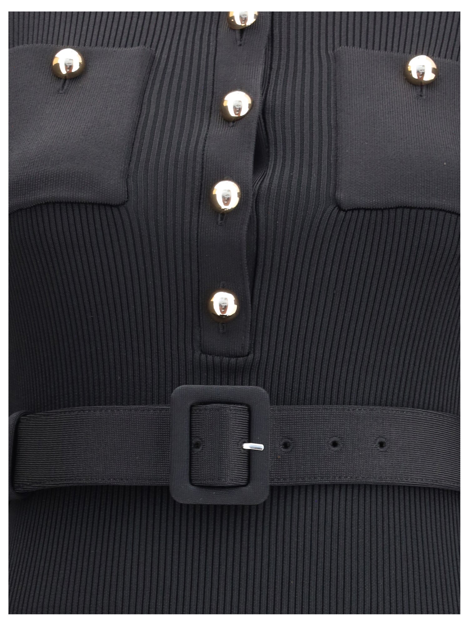 SELF-PORTRAIT L long ribbed dress