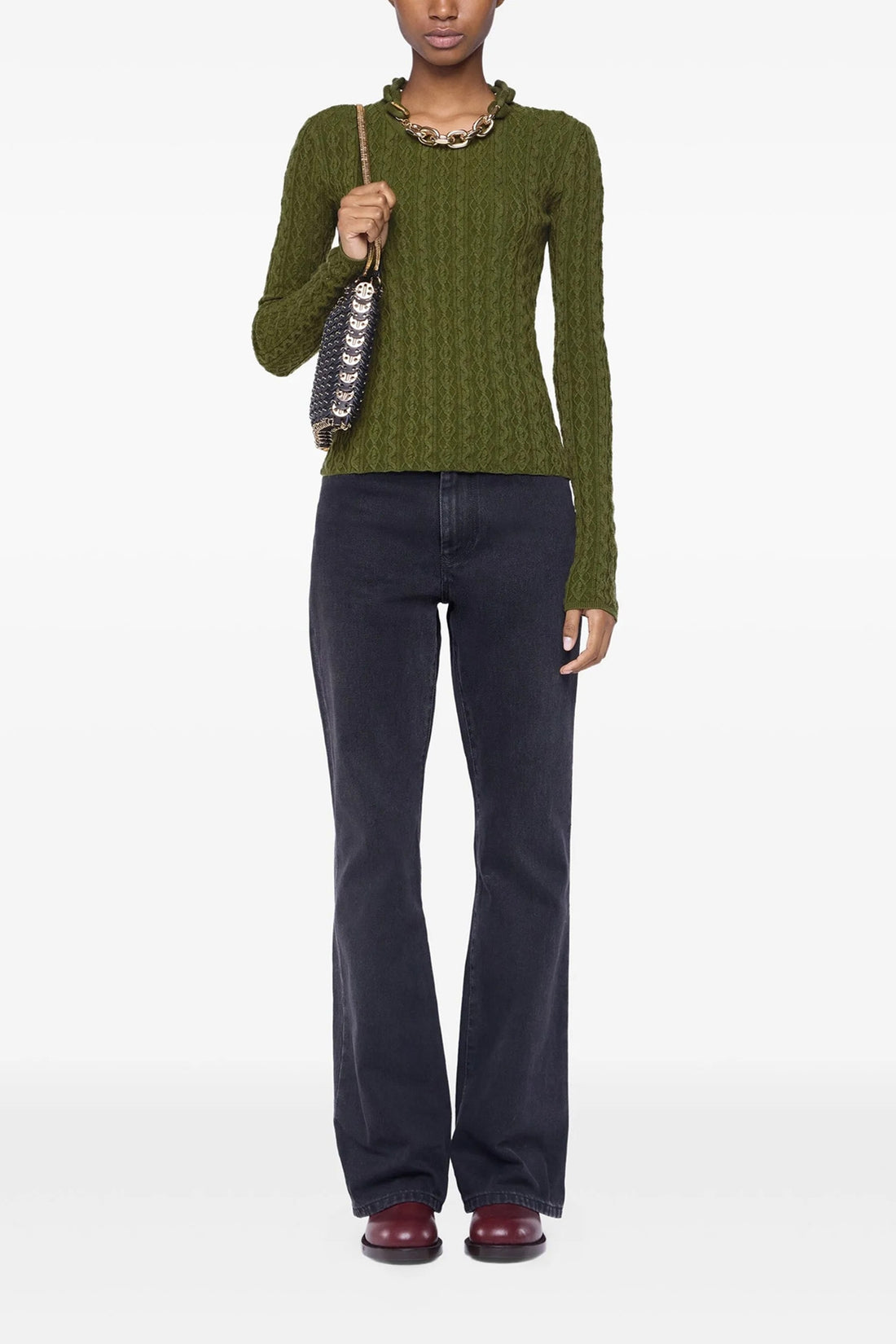RABANNE M ribbed wool and cashmere blend sweater