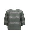 openwork sequined sweater