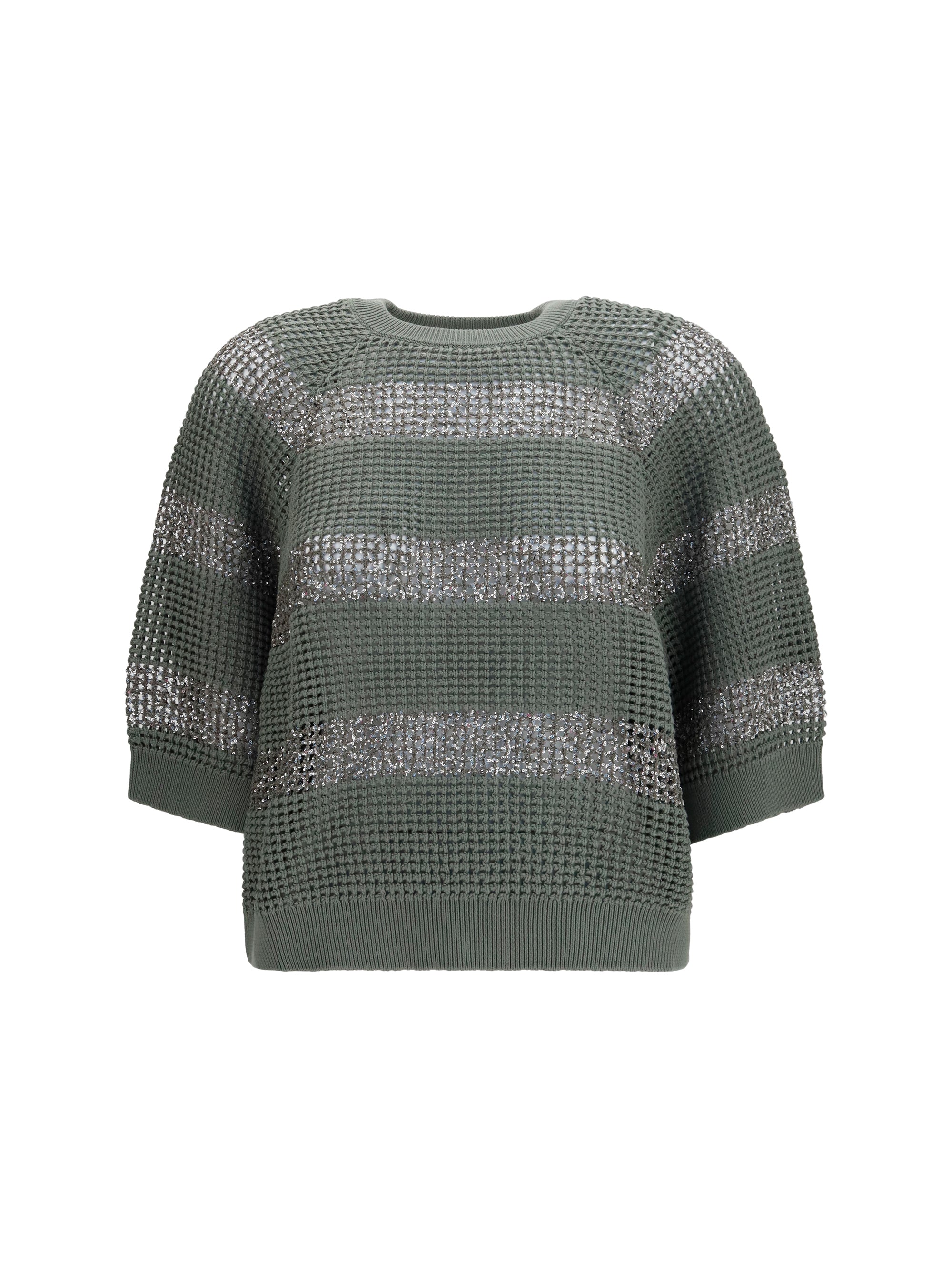 openwork sequined sweater