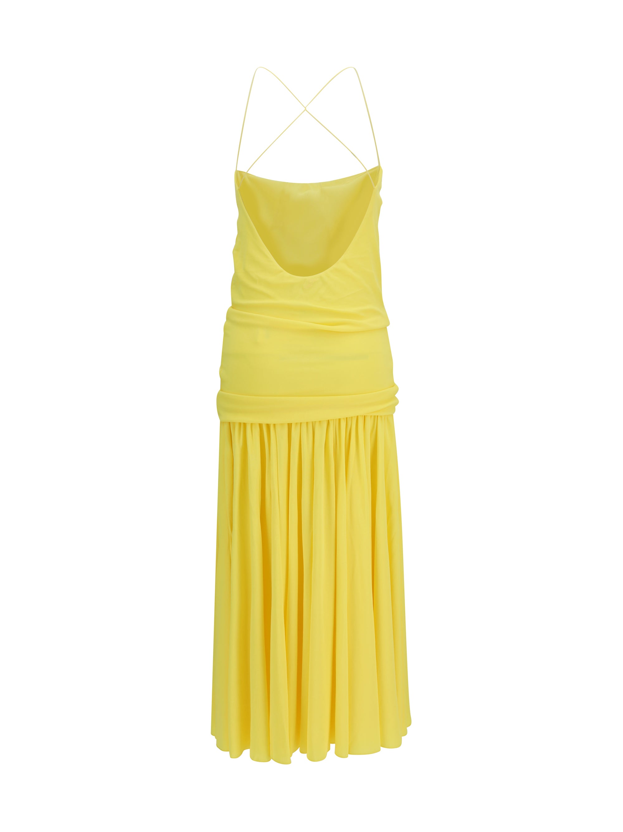 pleated midi dress