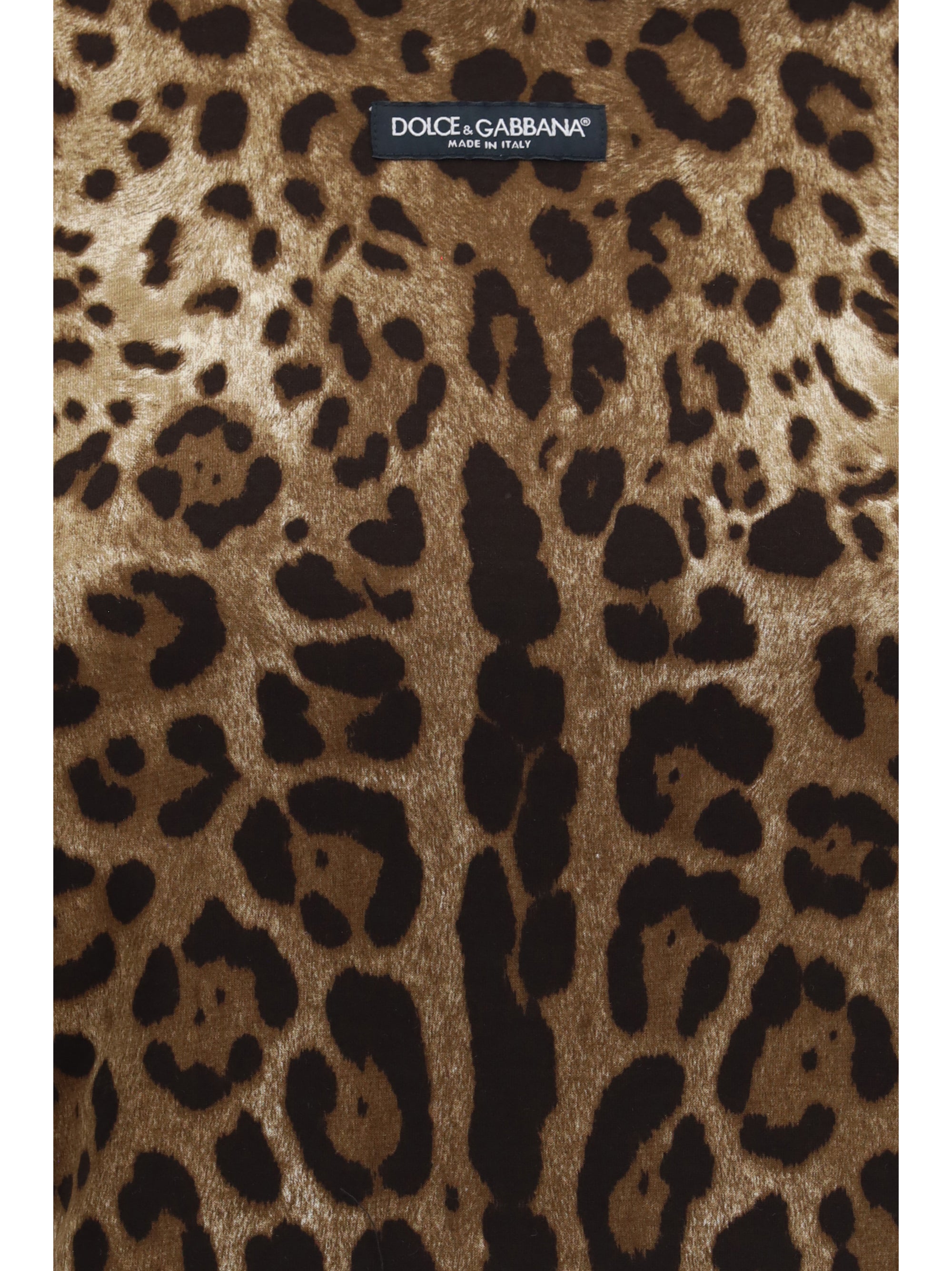 leopard-print cropped t-shirt