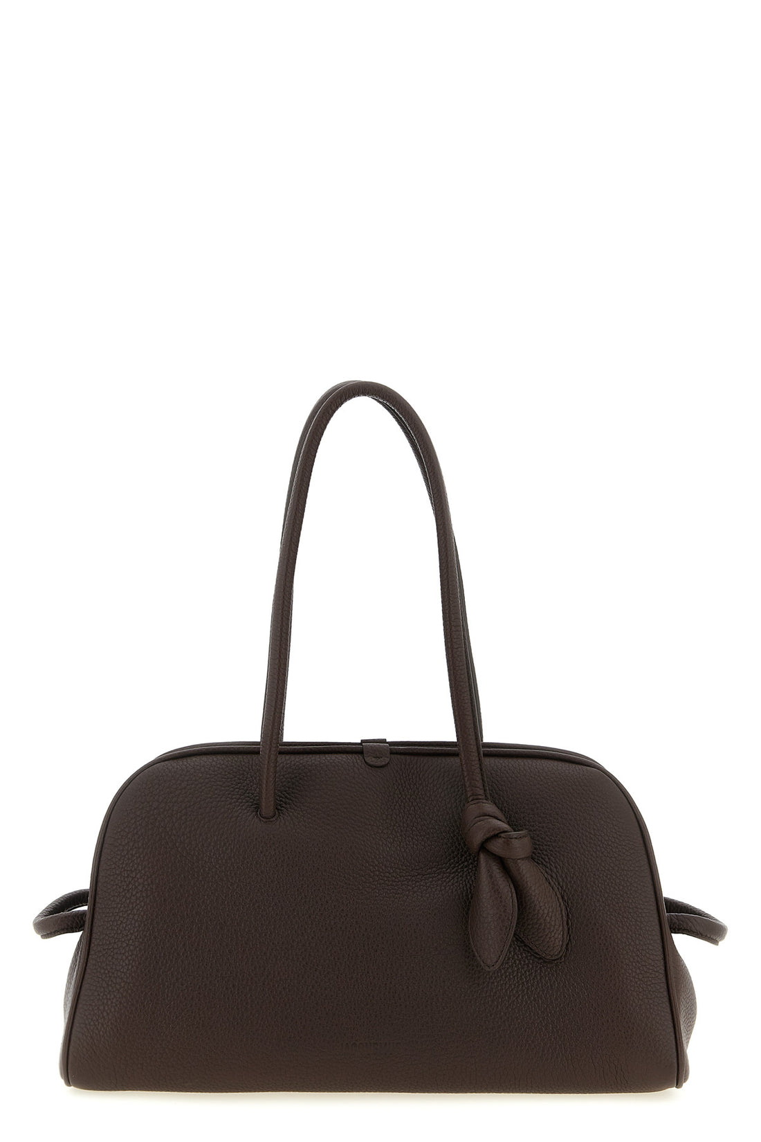 JACQUEMUS OS le turismo hammered leather shoulder bag in bowling style
