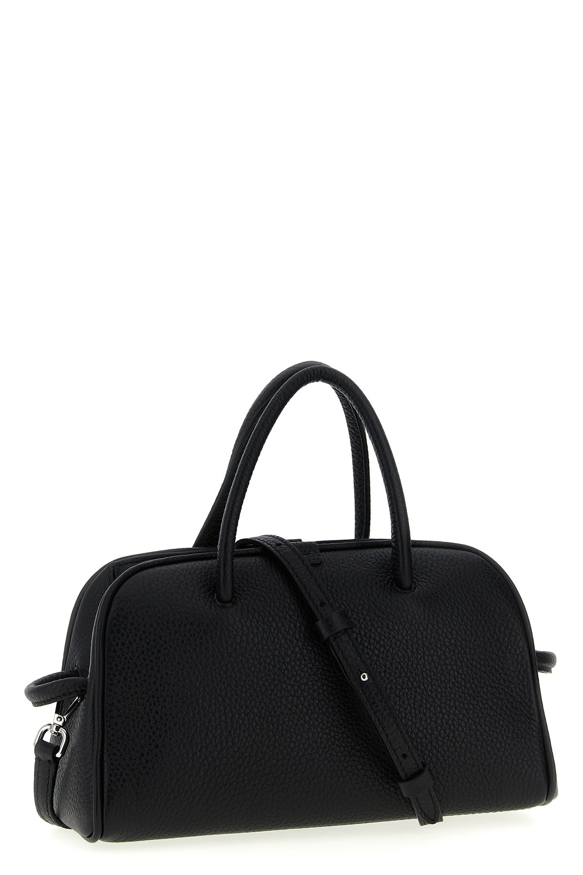 le petit turismo hammered leather bowling handbag