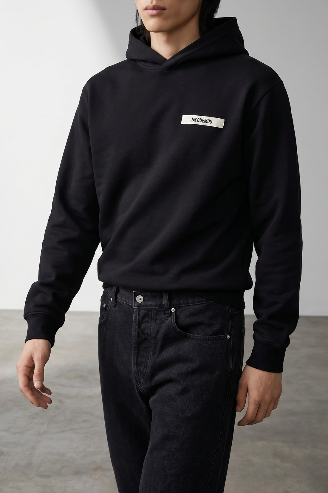 JACQUEMUS L le hoodie gros-grain cotton hoodie