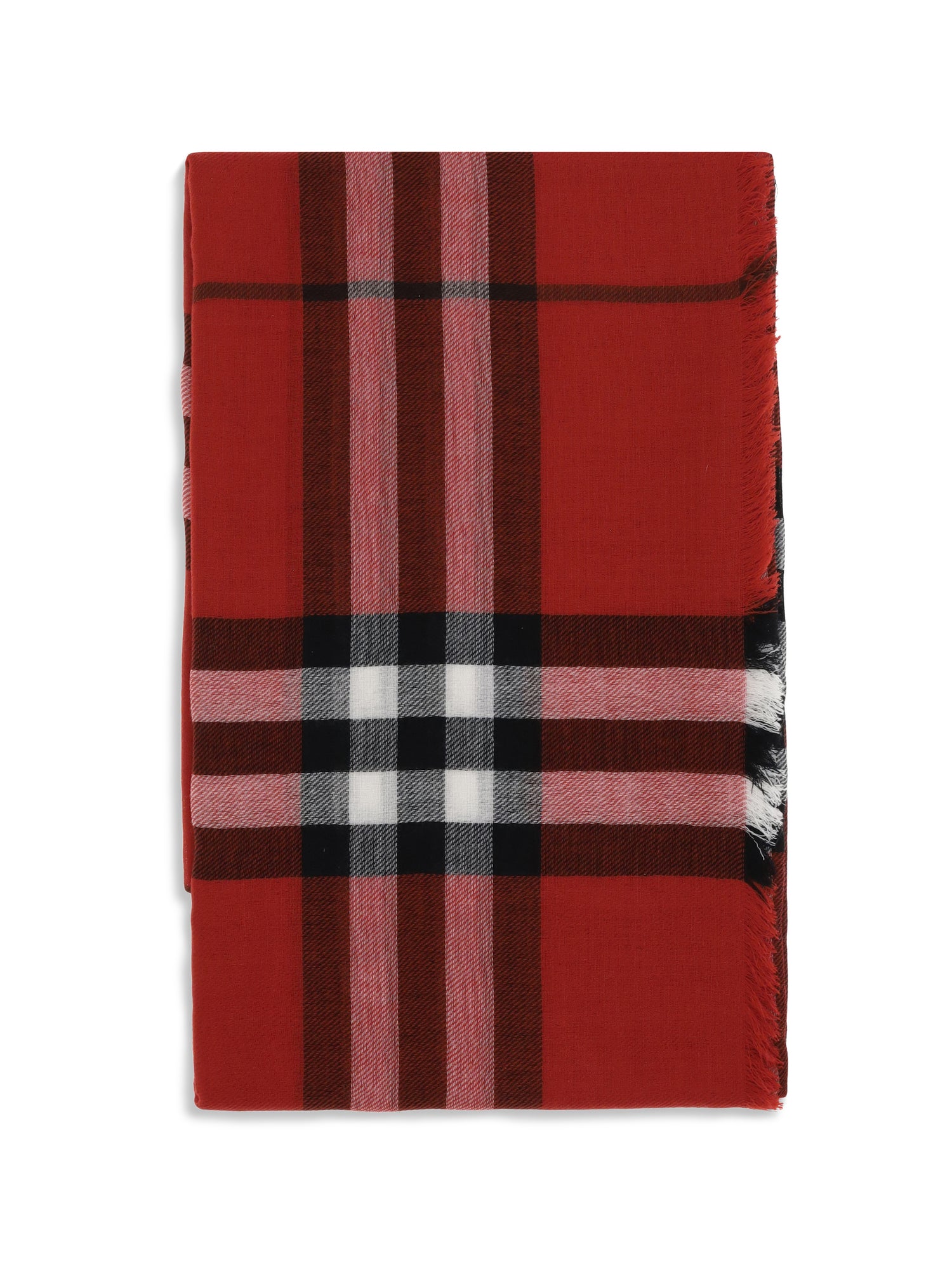 BURBERRY OS wool check wide scarf