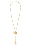 key adjustable metal necklace