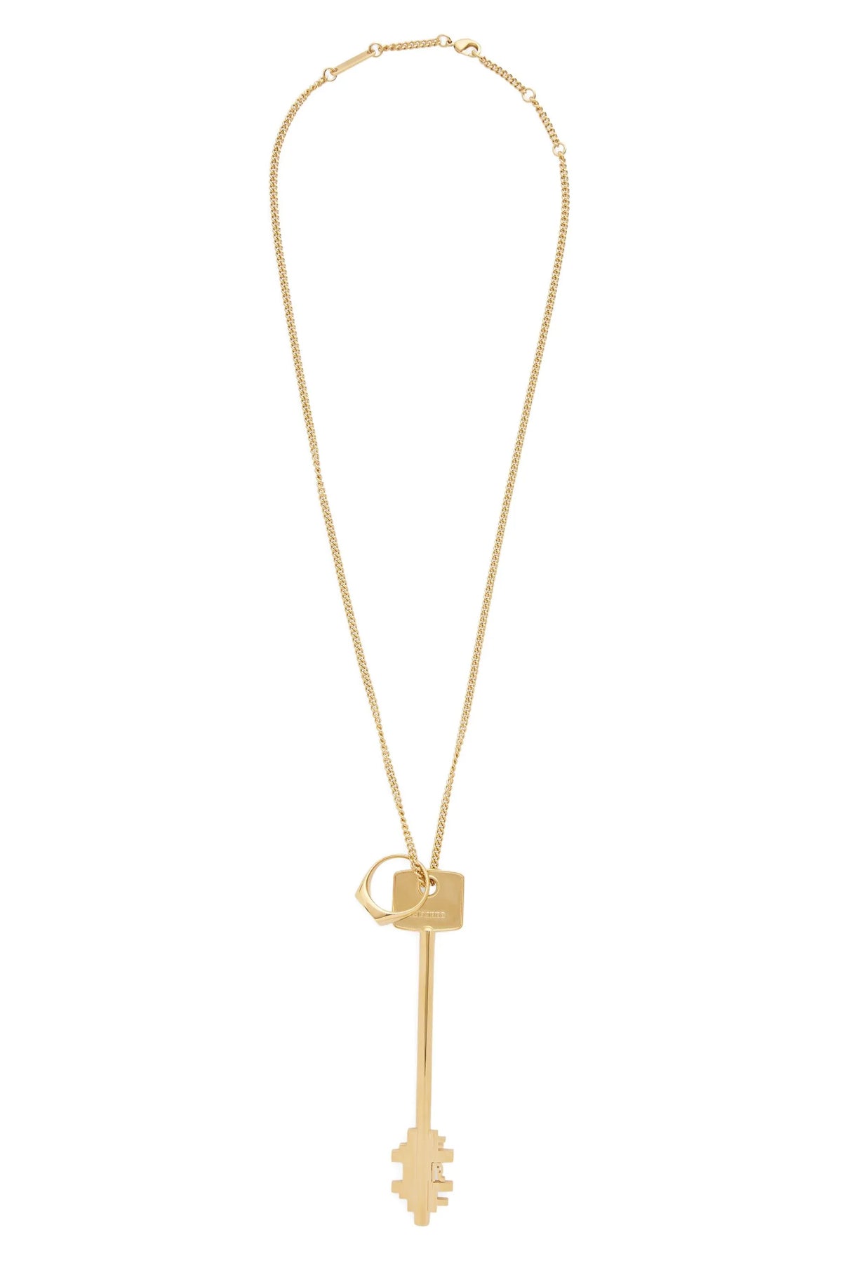 key adjustable metal necklace