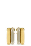 xl link two-tone aluminium mesh earrings