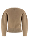le gilet doppio cardigan in heavy knit in merino wool blend