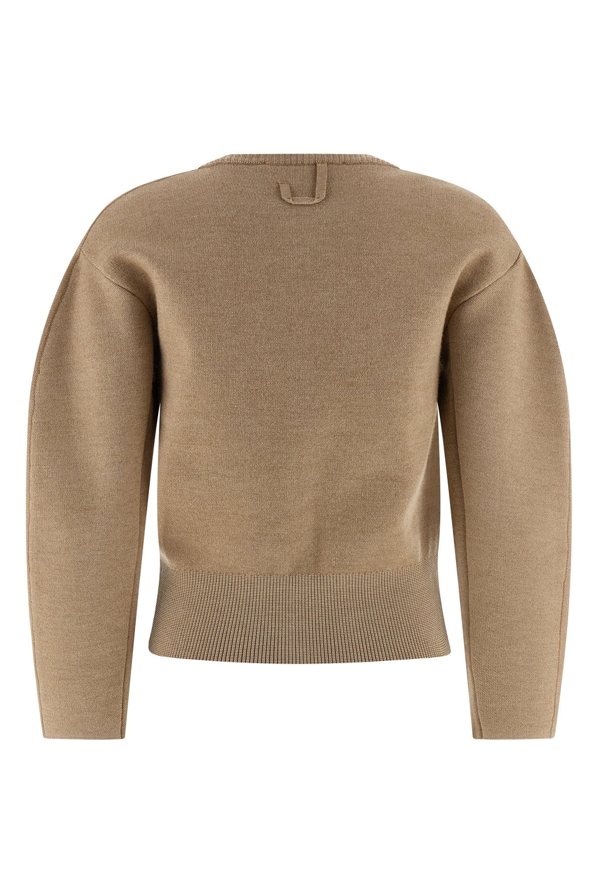le gilet doppio cardigan in heavy knit in merino wool blend
