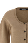 le gilet doppio cardigan in heavy knit in merino wool blend
