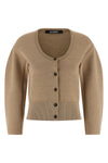le gilet doppio cardigan in heavy knit in merino wool blend