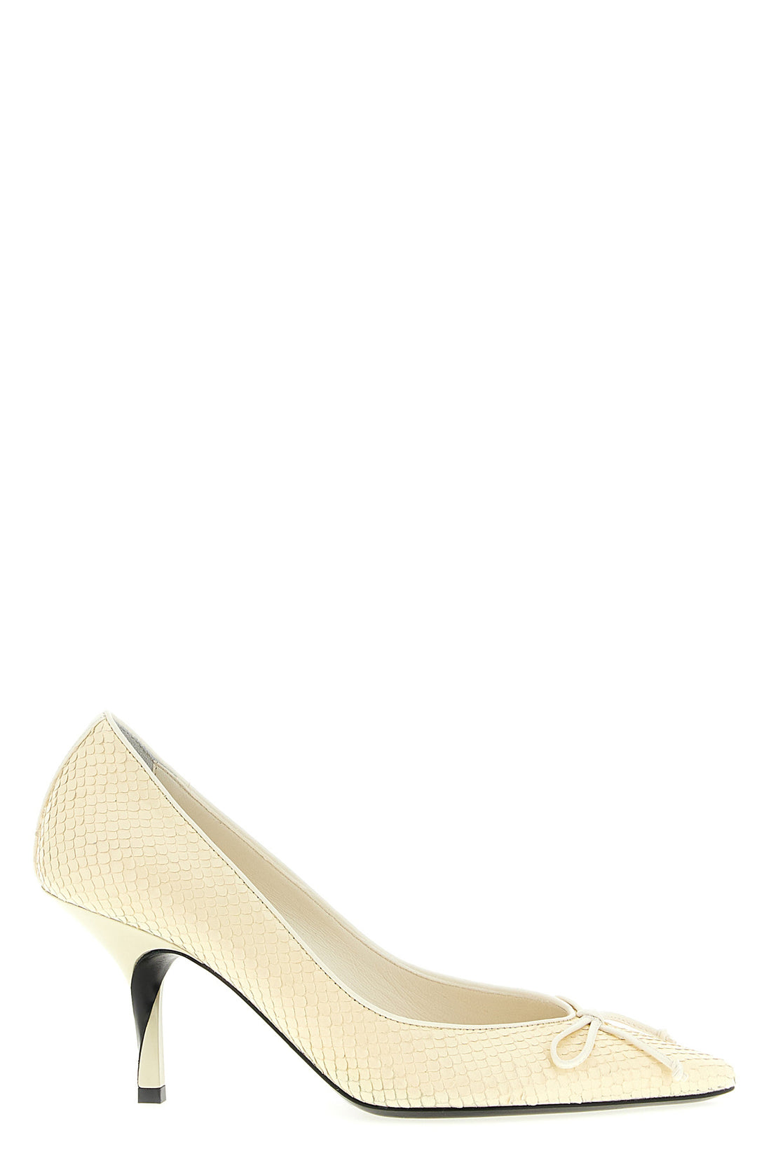 JACQUEMUS 37 les escarpins tourni pointed toe-effect embossed leather pumps