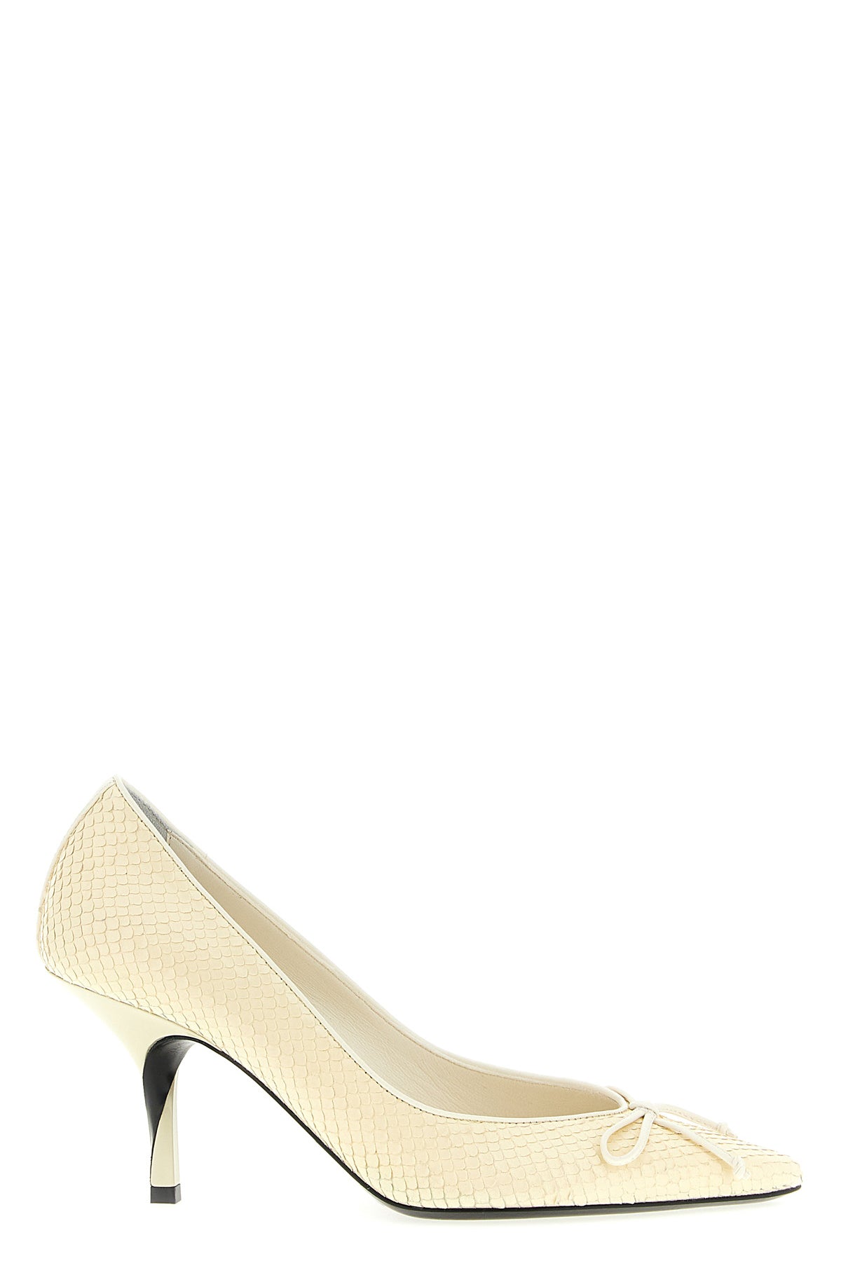 les escarpins tourni pointed toe-effect embossed leather pumps