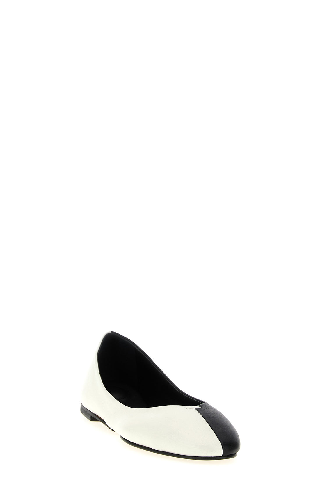 JACQUEMUS 37 les ballerines ovalo two-tone leather ballet flats