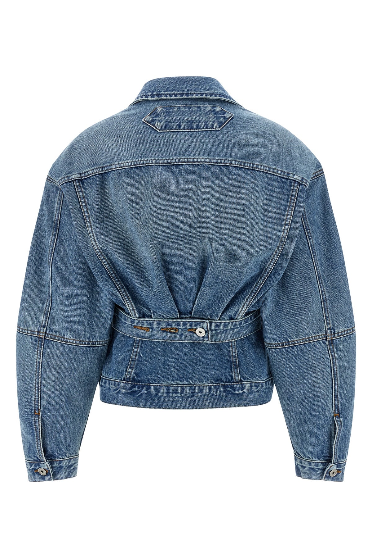 la veste de-nimes jacket in washed cotton denim