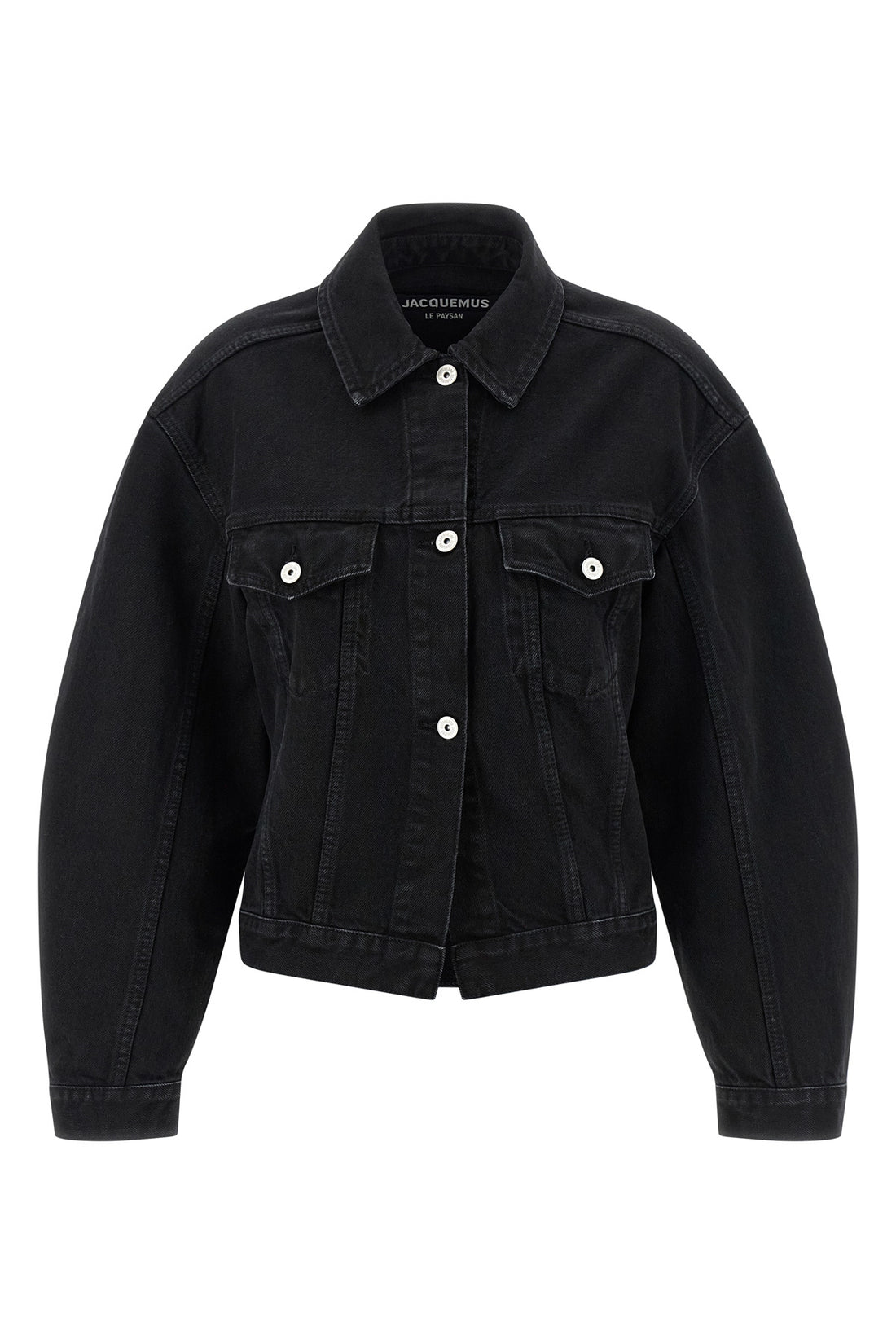 JACQUEMUS 36 la veste de-nimes jacket in garment-dyed cotton denim