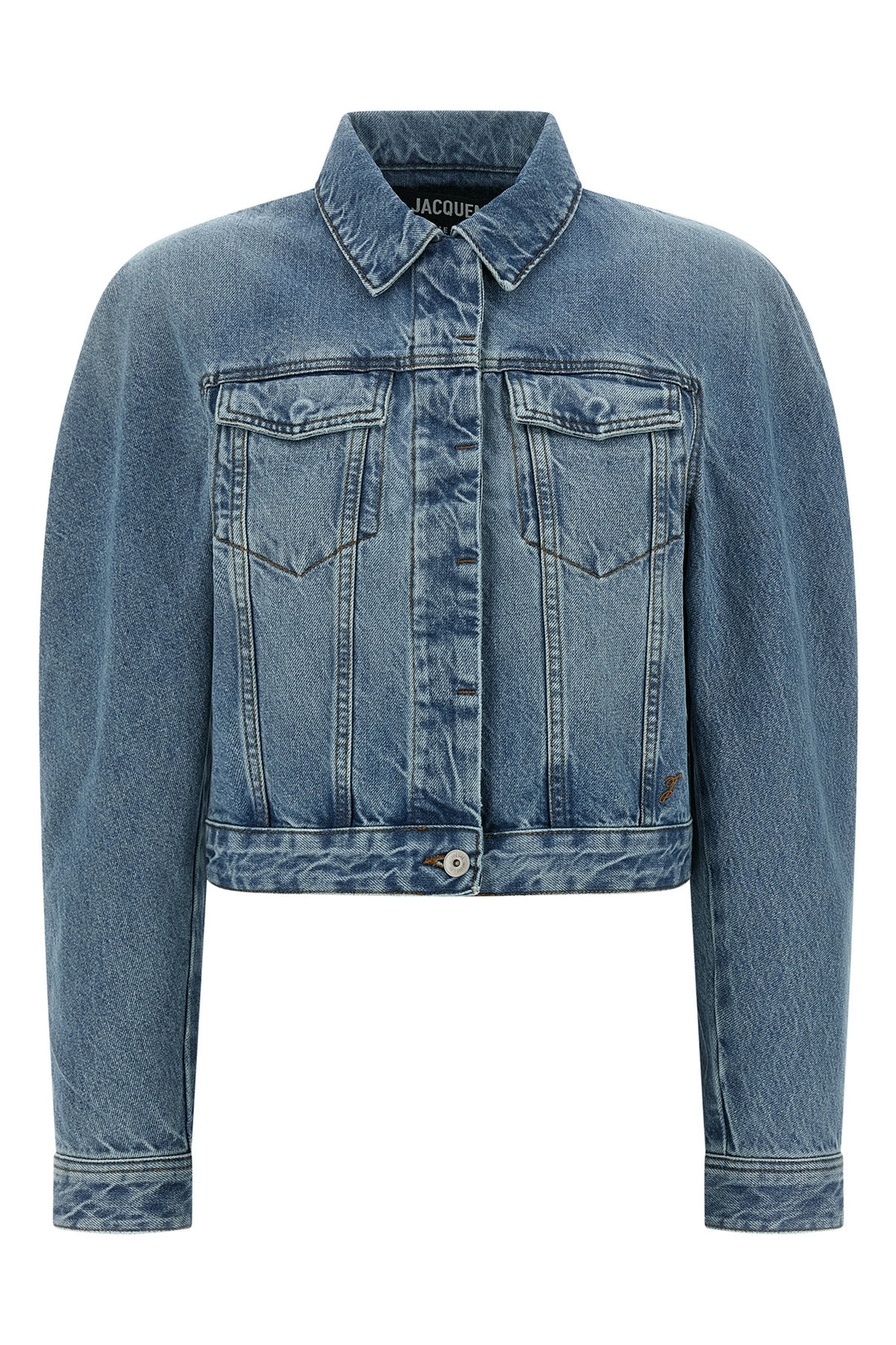 JACQUEMUS 34 denim jacket la veste de-nimes ovalo slightly short at the waist