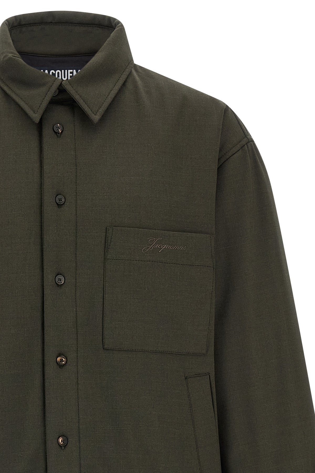 padded and lined fresh wool overshirt la chemise boulanger