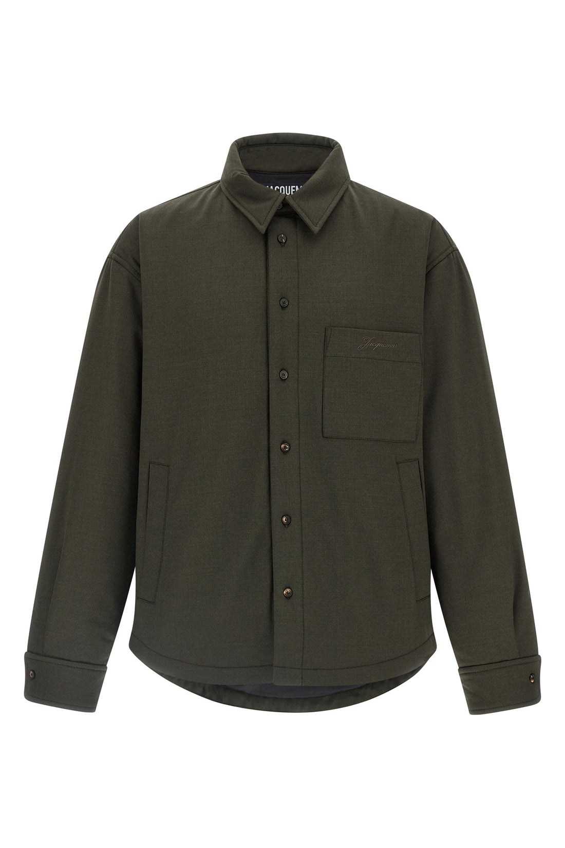 JACQUEMUS 50 padded and lined fresh wool overshirt la chemise boulanger