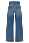 le de-nîmes large medium washed cotton denim jeans