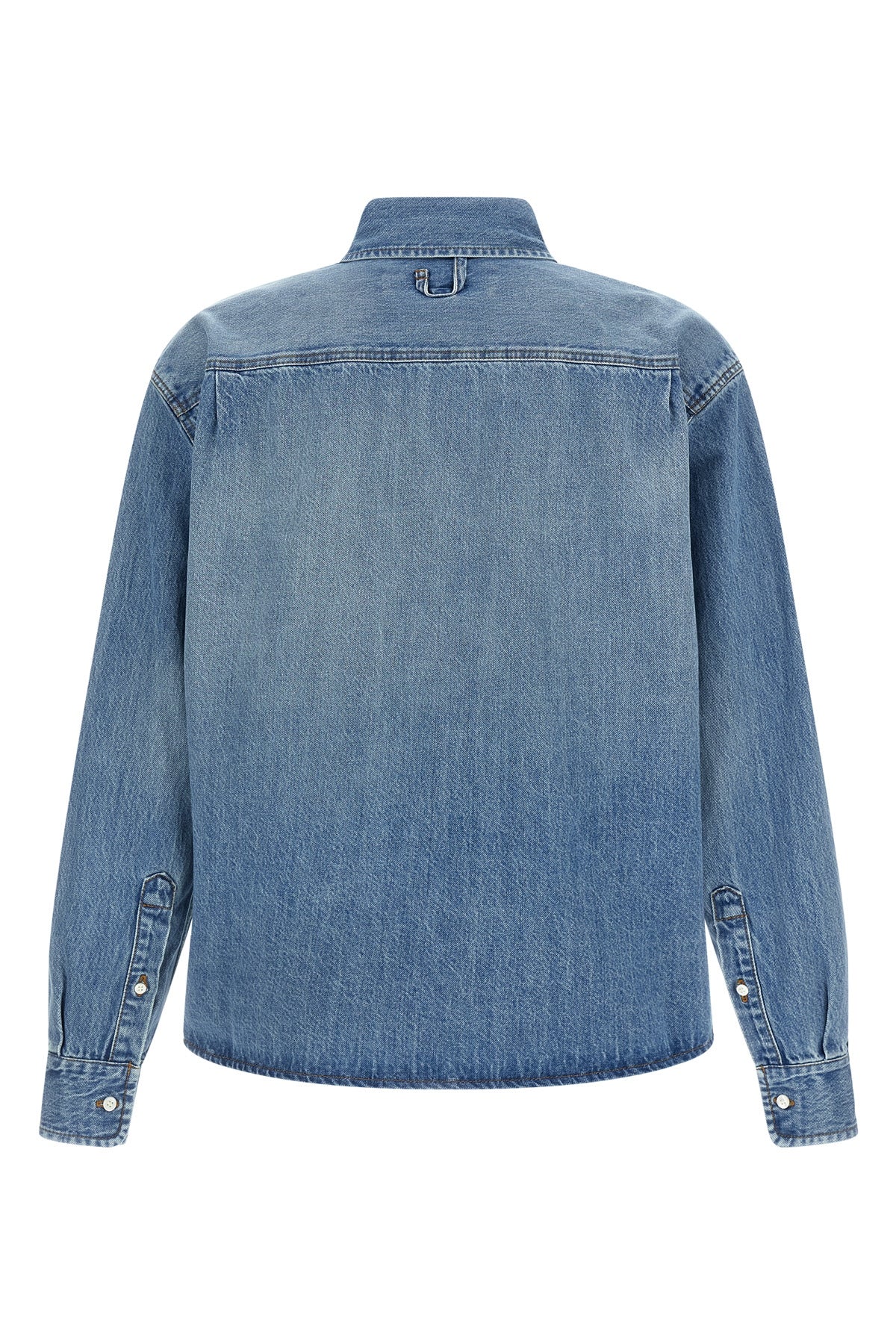 la chemise de-nîmes simon shirt in washed cotton denim