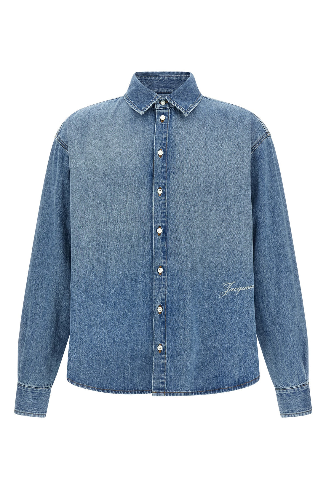 JACQUEMUS 50 la chemise de-nîmes simon shirt in washed cotton denim