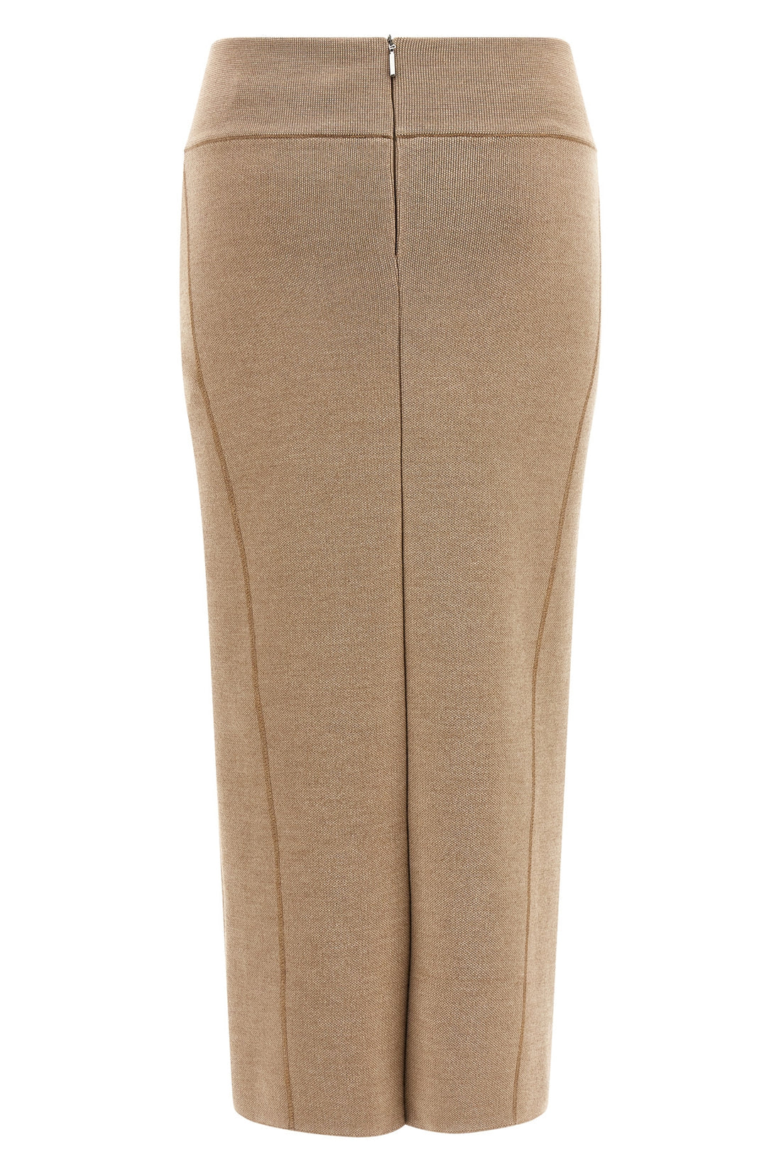 JACQUEMUS 36 la jupe maille doppio midi skirt in a heavy merino mélange wool blend knit