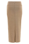la jupe maille doppio midi skirt in a heavy merino mélange wool blend knit