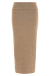 la jupe maille doppio midi skirt in a heavy merino mélange wool blend knit