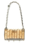 1969 nano crystal resin shoulder bag in metal mesh