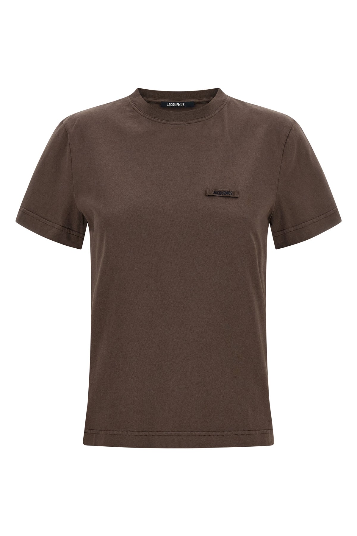 the jacquemus le t-shirt gros-grain pure cotton jersey t-shirt features an ess