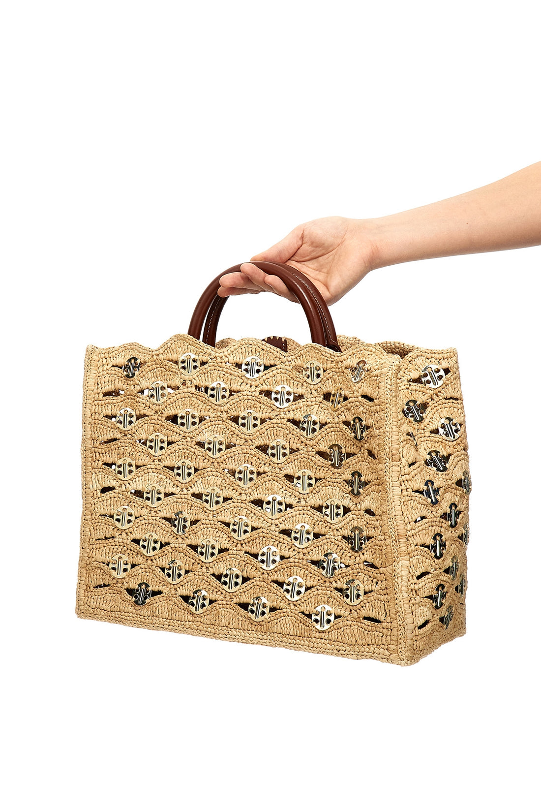 RABANNE OS 1969 raffia handbag