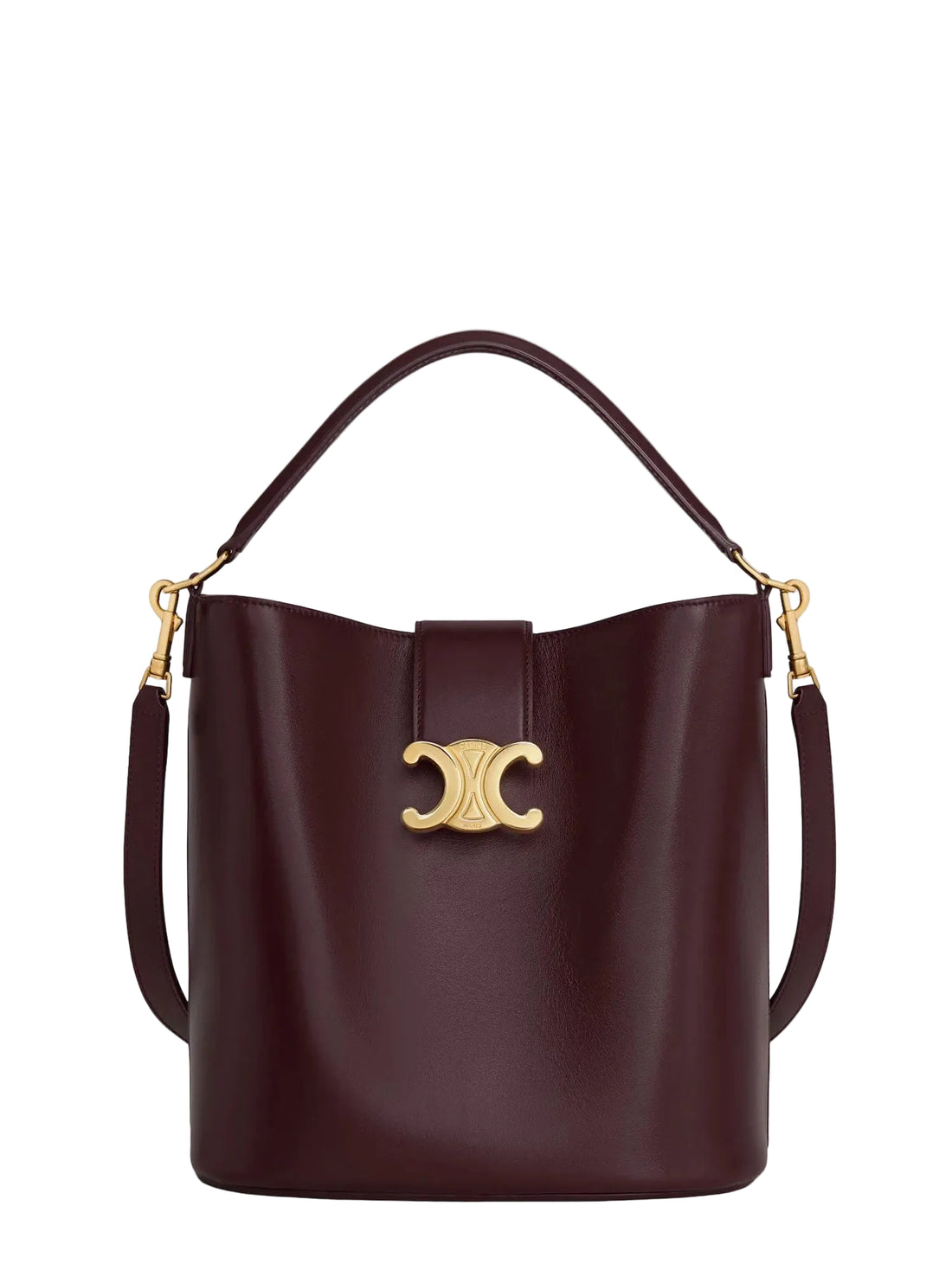 celine-louise-medium-burgundy-leather-bucket-bag