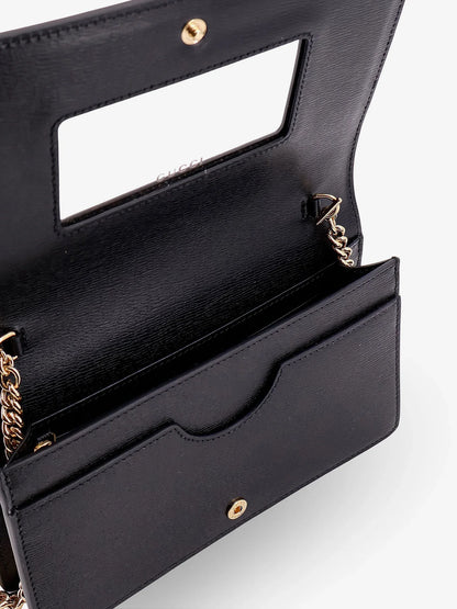 GG Marmont Leather Chain Wallet