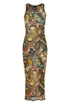 re-edition - the yellow butterfly all-over the yellow butterfly print stretc
