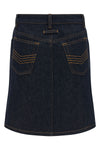 denim mini skirt