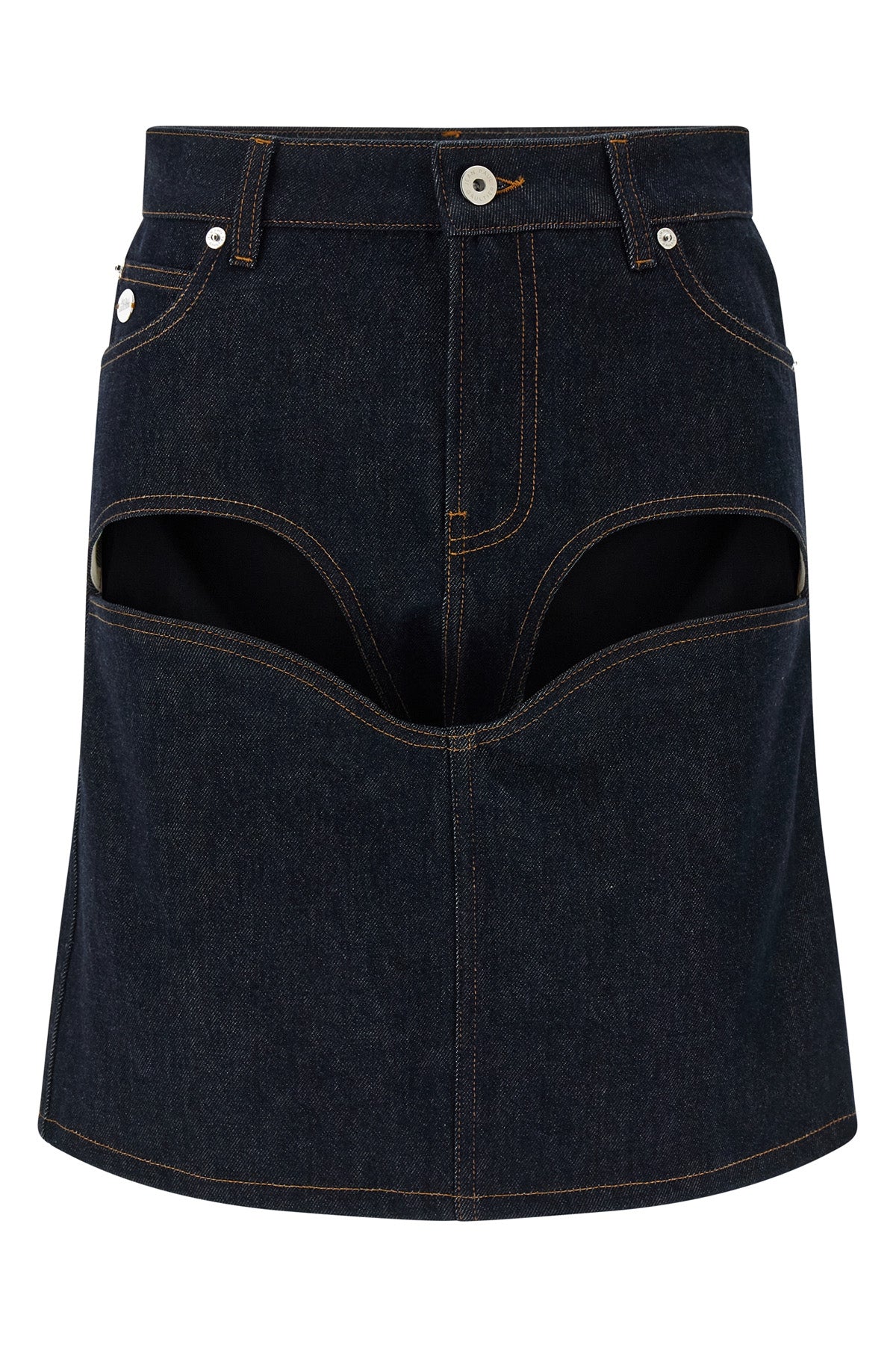 denim mini skirt