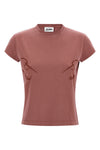 the needles embroidered faded effect cotton t-shirt