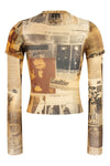 the journal double baby semi-transparent stretch tulle t-shirt