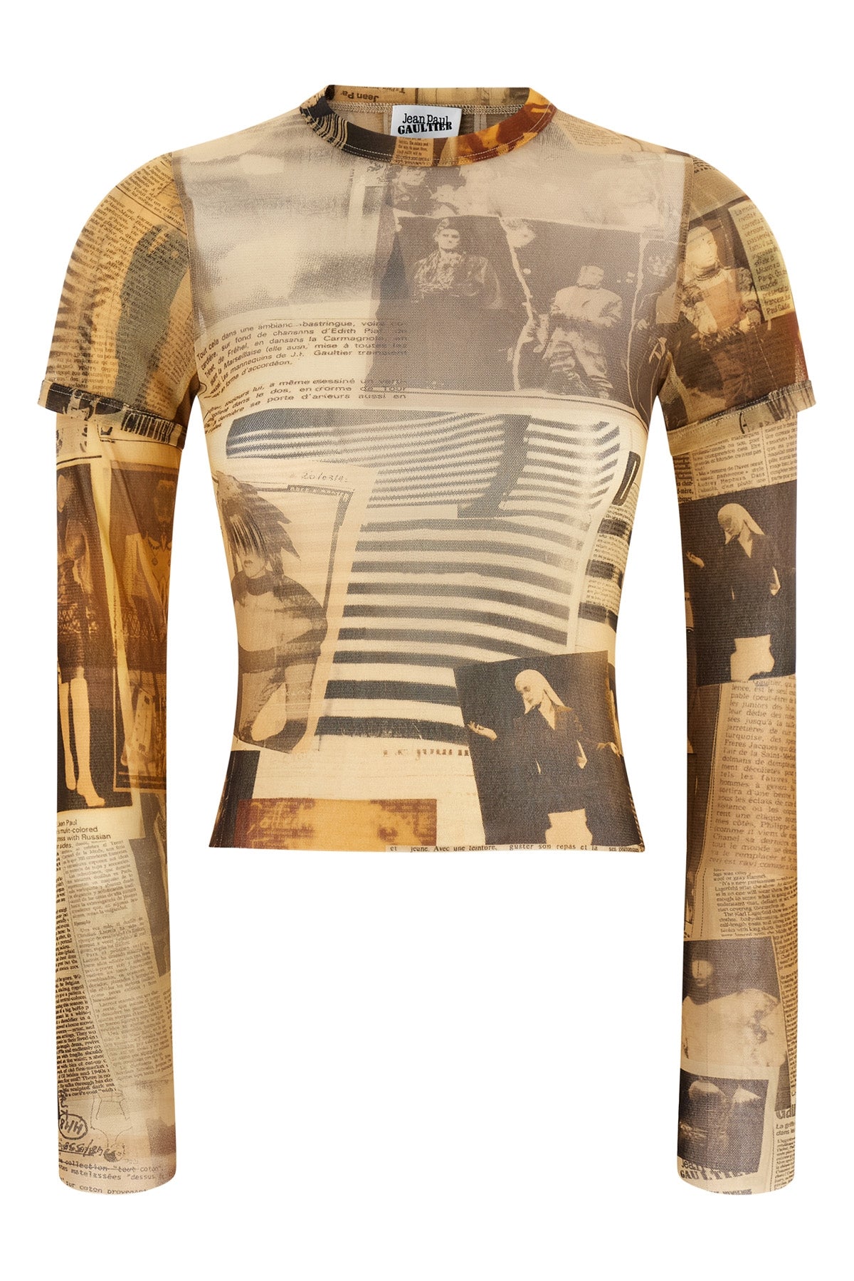 the journal double baby semi-transparent stretch tulle t-shirt