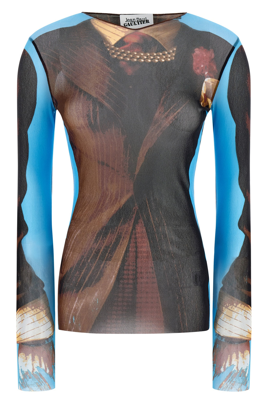 JEAN PAUL GAULTIER XS re-edition - the tennis suit semi-transparent stretch tulle top
