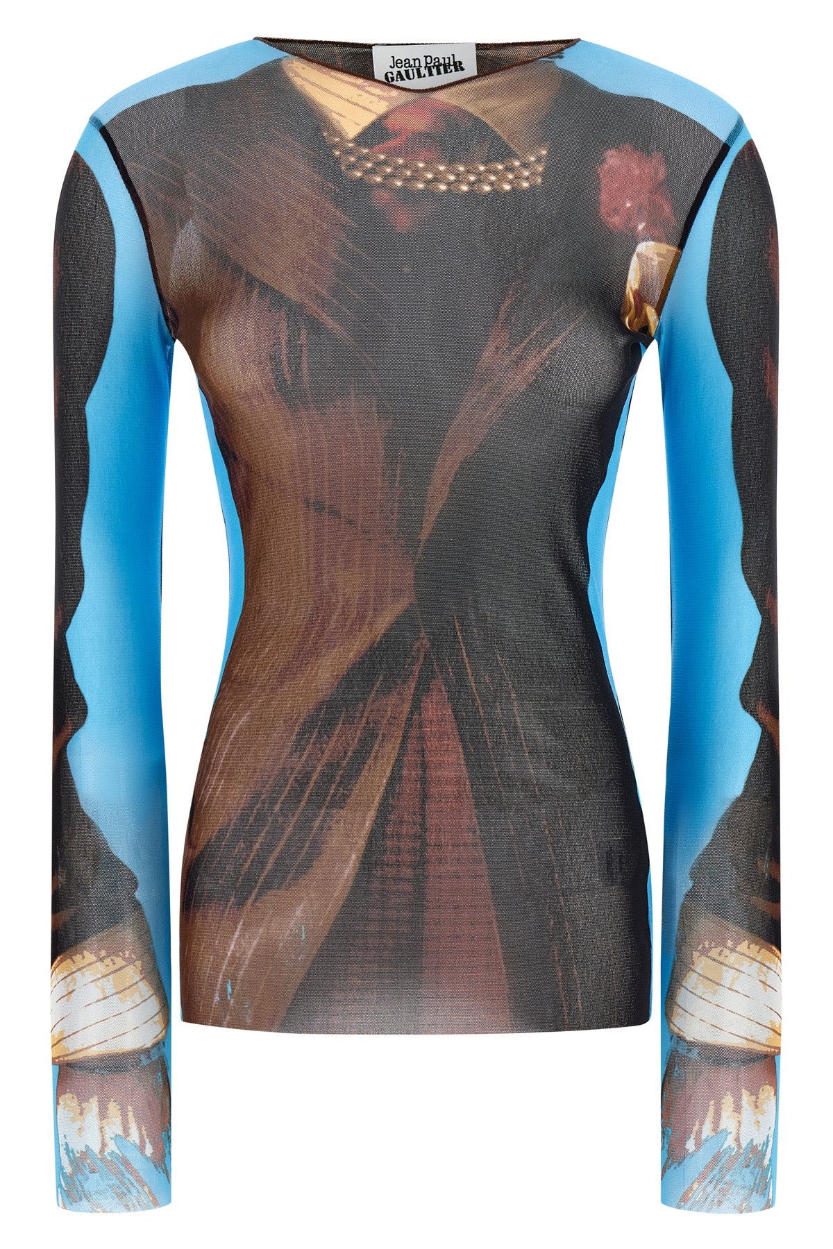 re-edition - the tennis suit semi-transparent stretch tulle top