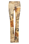 all-over the journal print stretch tulle trousers