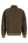 crumpled effect treated nylon twill jacket