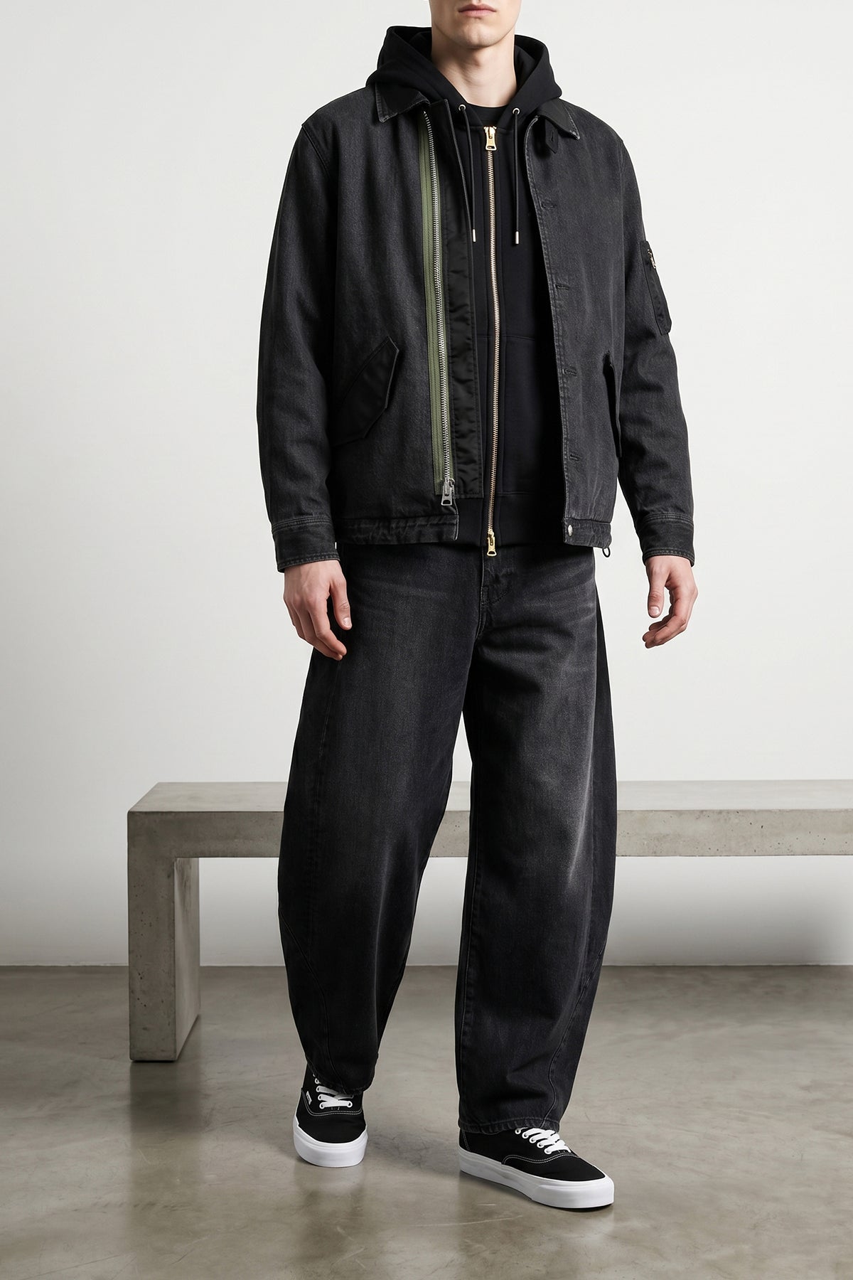 garment-dyed cotton denim jacket