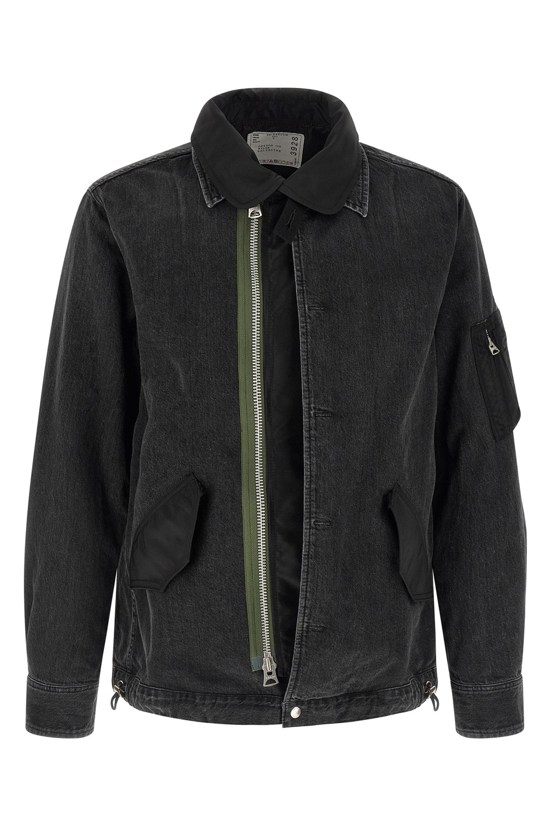 SACAI 2 garment-dyed cotton denim jacket