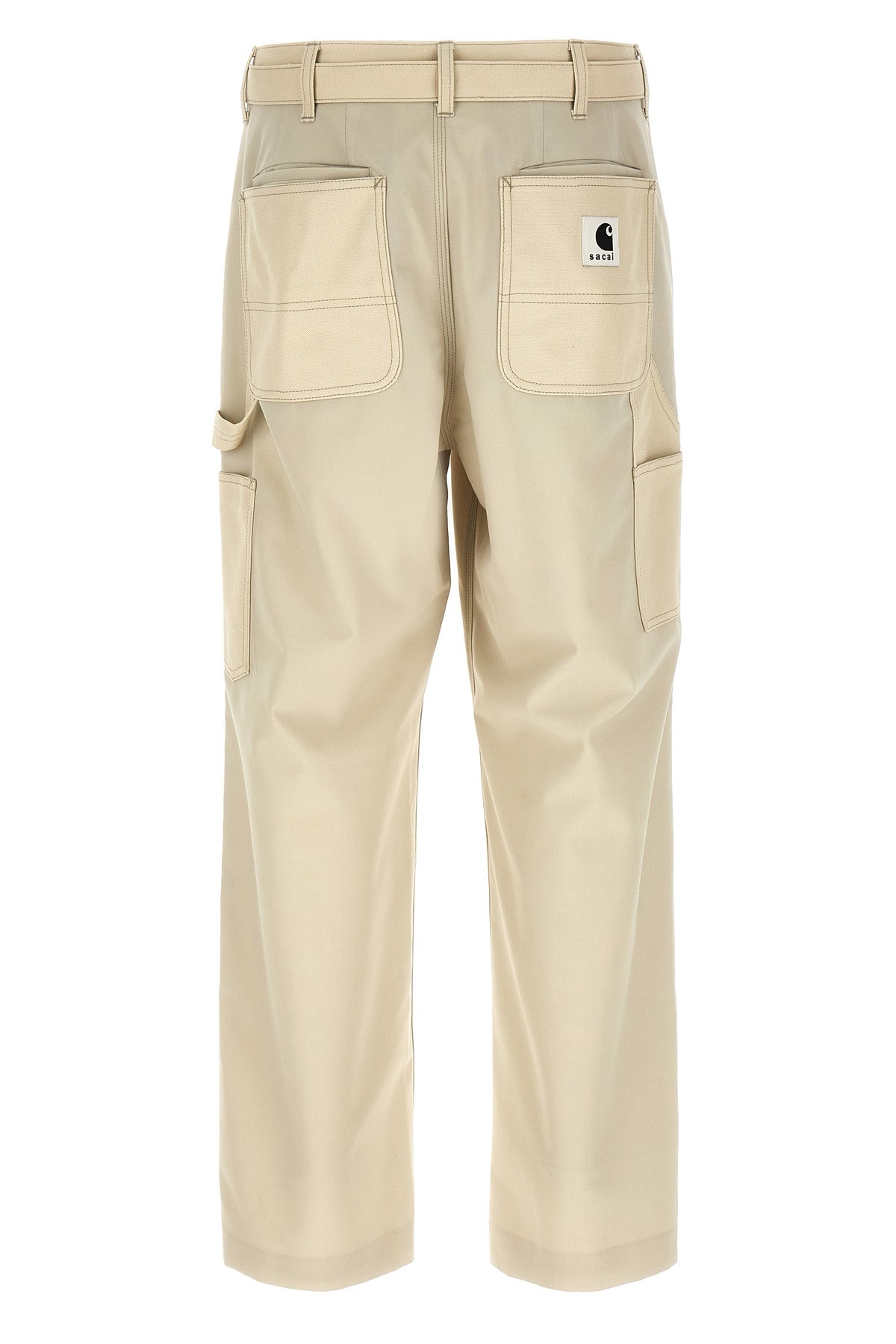 sacai x carhartt wip duck wool blend fabric pants